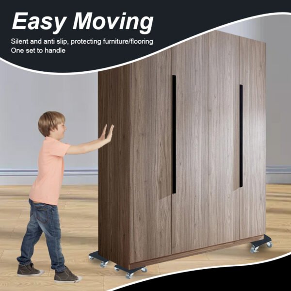 Furniture Dolly,Furniture Movers with 5 Wheels,Carbon Steel Panel Heavy Duty Dolly,Furniture Lifter with 5 360° Rotatable Rubber Universal Wheels,Maximum Load 3474LBS - Image 6