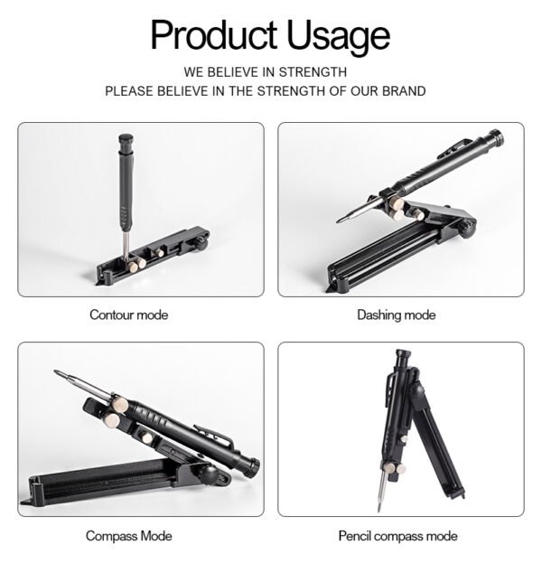 Mechanical Pencils Set Deep Hole Marker Construction Sharpener Carpenter Pencil - Image 2