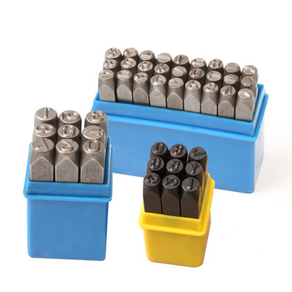 Professional 36Pcs. Steel Metal Stamps Set,(3/16”) 5mm,Steel Number and Letter Punch Set,Alloy Steel Made HRC 58-62 for Jewelry Craft Stamping