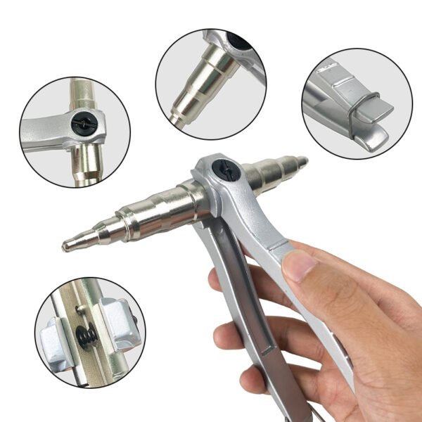 Copper Pipe Tube Expander Hand Expanding Tool Universal Hand Refrigeration Tools Copper Pipe Swaging Tool Tube Expander 1/4-inch 5/16-inch 3/8-inch 1/2-inch 5/8-inch 3/4-inch 7/8-inch - Image 4