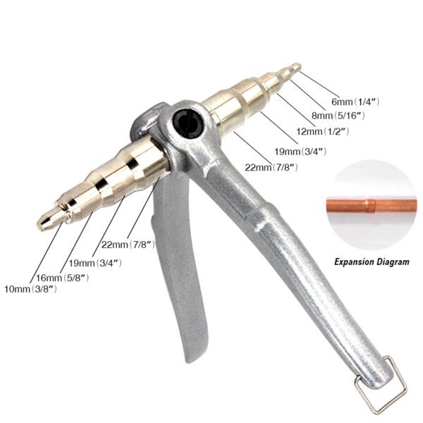 Copper Pipe Tube Expander Hand Expanding Tool Universal Hand Refrigeration Tools Copper Pipe Swaging Tool Tube Expander 1/4-inch 5/16-inch 3/8-inch 1/2-inch 5/8-inch 3/4-inch 7/8-inch - Image 3