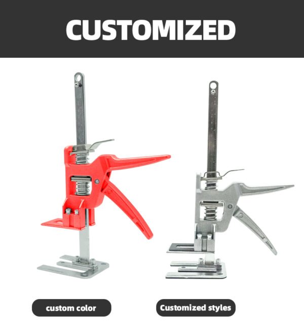 Labor Saving Handle 12 In Lever Arm Lifter Drywall Lift for Wall Tile Locator, Multi-Function Height Adjustment Lifting Device,Door Panel.Cabinet Jack Board Lifter Weight 330lb, lift range 6.7in